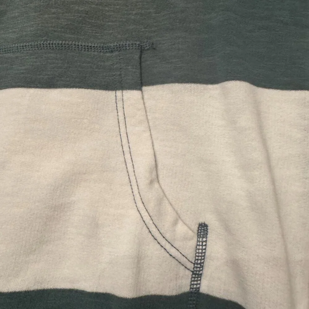 J. Crew Striped Cotton Knit Hoodie Medium